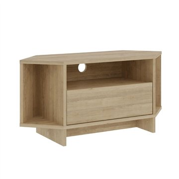 Porta TV angolare Viva colore Rovere 95.7x35.4x45.3H - Design Funzionale per spazi intelligenti