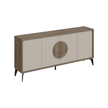 Madia 4 ante Gora180 colore noce e sandstone 180x35,6x82