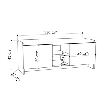 Panca scarpiera colore sandstone Zulla con cuscino e 2 ante
