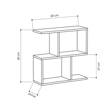 Tavolino da salotto cinnamon Homemania 60x19,5x60H - Design moderno e versatilità