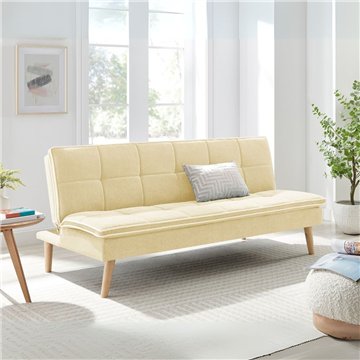 Divano letto 3 posti colore crema 182x88x80H Lunaria