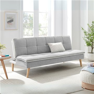 Divano letto 3 posti colore grigio 182x88x80H Lunaria