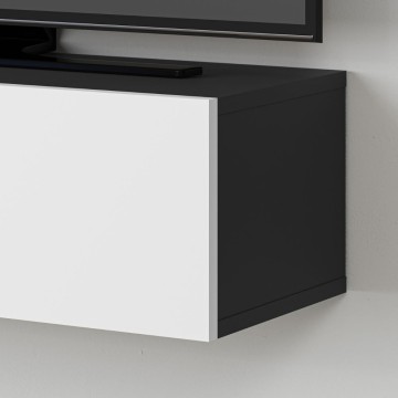 Mobile porta TV sospeso Francy antracite bianco ante a ribalta