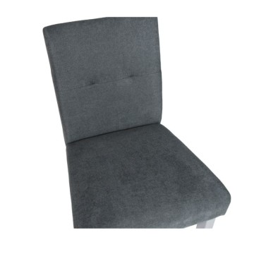 Sgabello Alex in legno con tessuto grigio | Toscohome