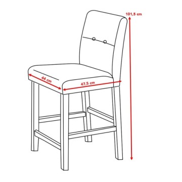 Sgabello Alex in legno con tessuto grigio | Toscohome