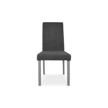 Sedia imbottita Verty, legno e tessuto grigio - Toscohome