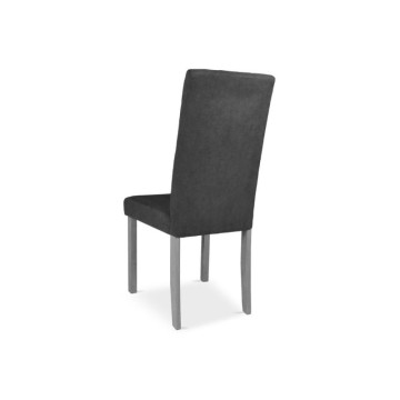Sedia imbottita Verty, legno e tessuto grigio - Toscohome