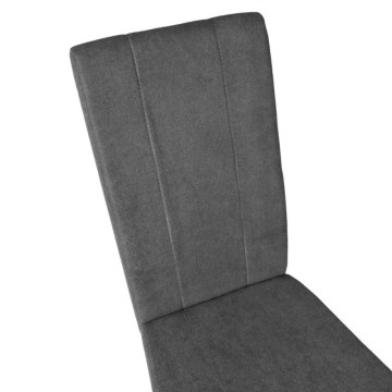 Sedia imbottita Verty, legno e tessuto grigio - Toscohome