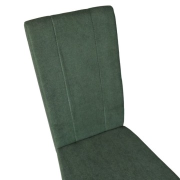 Sedia imbottita Verty: legno rovere e tessuto verde