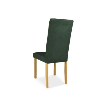 Sedia imbottita Verty: legno rovere e tessuto verde