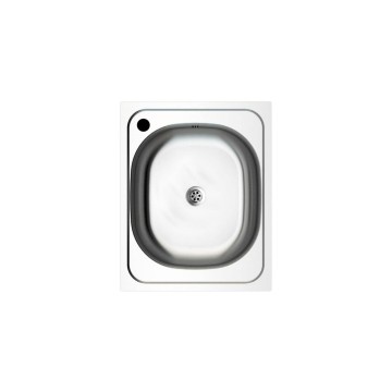 Cucinino 2 ante bianco larice con lavello e piano cottura 80x60