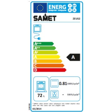 Forno elettrico multifunzione Zeus2 classe A nero Samet