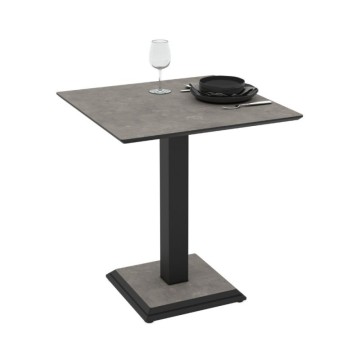 Tavolo quadrato ossido con gamba metallo 68x75H cm | Berri