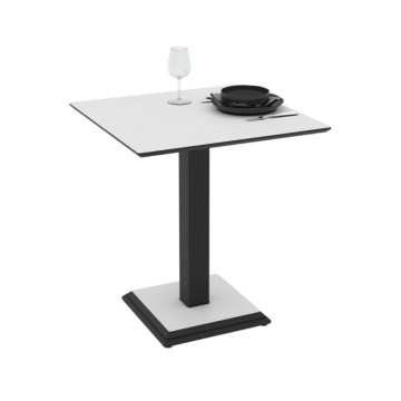 Tavolo quadrato ossido con gamba metallo 68x75H cm | Berri