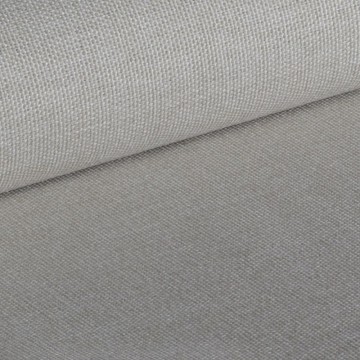 Sedia tessuto tortora con trama geometrica e piedi neri Vika