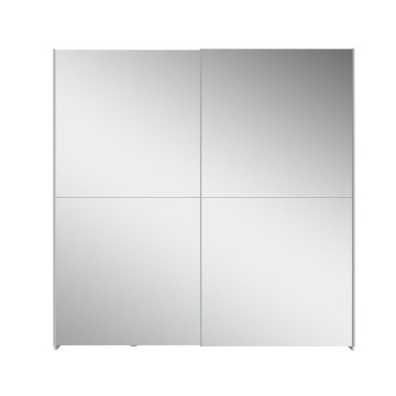 Armadio 2 ante scorrevoli a specchio 190x61x190.5H colore bianco Elio