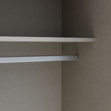 Armadio 2 ante scorrevoli a specchio 190x61x190.5H colore bianco Elio