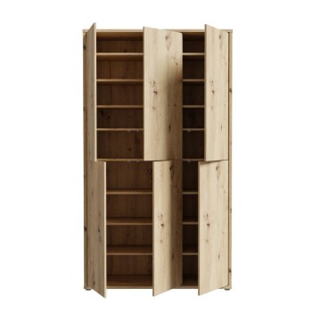 Armadio multiuso 6 ante 109x35x192 colore rovere Medea