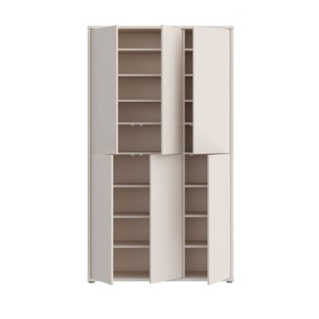 Armadio multiuso 6 ante 109x35x192 colore cashmere Medea
