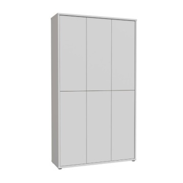 Armadio multiuso 6 ante 109x35x192 colore grigio chiaro Medea