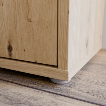 Armadio multiuso 4 ante 74.5x35x192 colore rovere Medea