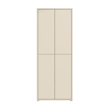 Armadio multiuso 4 ante 74.5x35x192 colore cashmere Medea