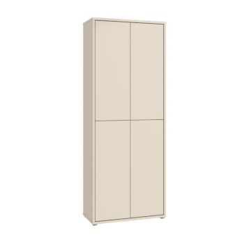 Armadio multiuso 4 ante 74.5x35x192 colore cashmere Medea