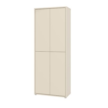 Armadio multiuso 4 ante 74.5x35x192 colore cashmere Medea