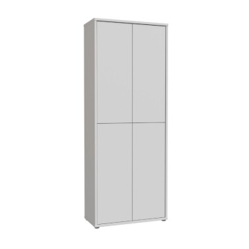 Armadio multiuso 4 ante 74.5x35x192 colore grigio chiaro Medea