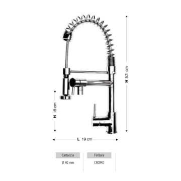 Miscelatore doccetta cromo Helsinky - Toscohome