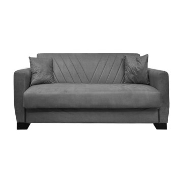 Divano letto 2 posti con contenitore in tessuto colore grigio 146x82x85H Rianna