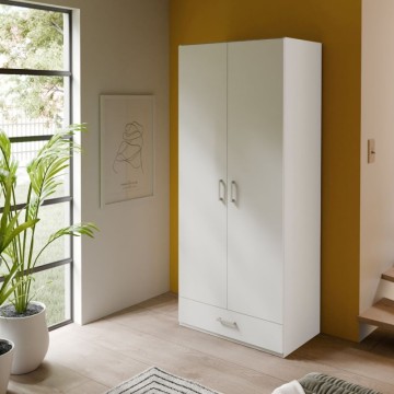 Armadio 2 ante 1 cassetto colore bianco 89x54x210.5H Arcadia