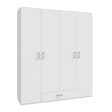 Armadio 4 ante 1 cassetto colore bianco 177.5x54x210.5H Arcadia