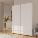 Armadio 2 ante scorrevoli 150x39x210 colore bianco Nico