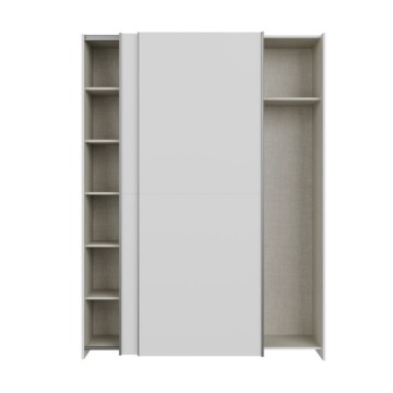 Armadio 2 ante scorrevoli 150x39x210 colore bianco Nico