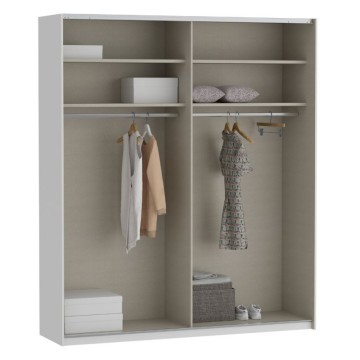 Armadio 2 ante scorrevoli 200x61x235H colore bianco Afra