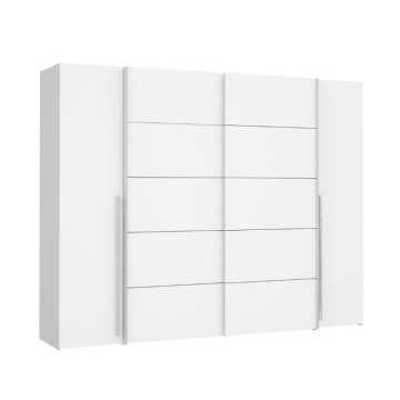 Armadio con 2 ante scorrevoli e 2 battenti 270x61x210 colore bianco Callia