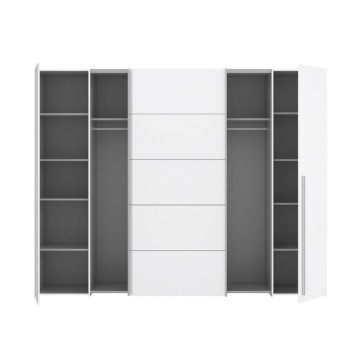 Armadio con 2 ante scorrevoli e 2 battenti 270x61x210 colore bianco Callia