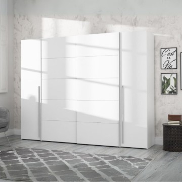 Armadio con 2 ante scorrevoli e 2 battenti 270x61x210 colore bianco Callia