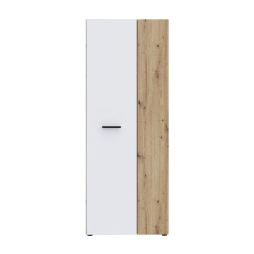 Armadio multiuso 2 ante rovere con anta bianca 68x36.5x181H Teodoro