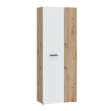Armadio multiuso 2 ante rovere con anta bianca 68x36.5x181H Teodoro
