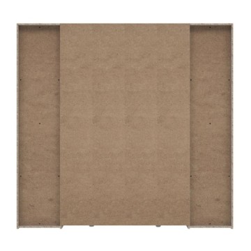 Armadio 4 ante rovere e nero con ante scorrevoli e battenti 200x61x190H Teodoro