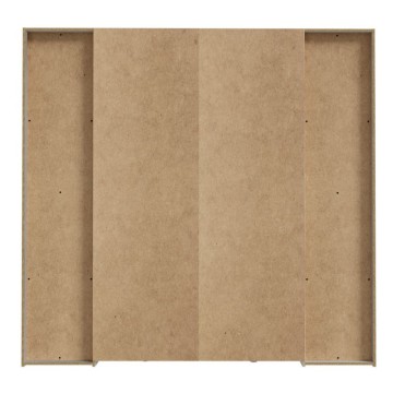 Armadio 4 ante rovere e bianco con ante scorrevoli e battenti 200x61x190H Teodoro