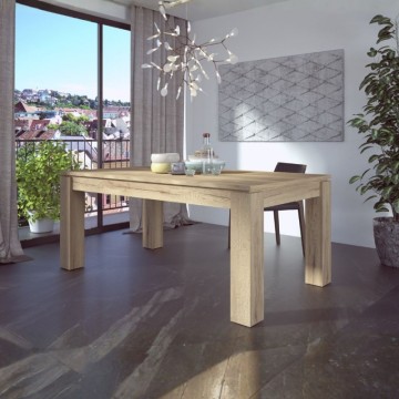 Tavolo allungabile 1475 con allunga centrale colore rovere 190x90x76H