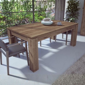 Tavolo allungabile 1475 con allunga centrale colore noce 190x90x76H