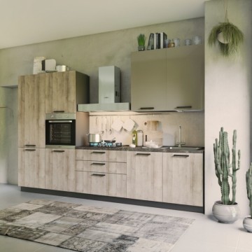 cucine 330 cm sinistra rovere e tortora Durazzo Glam