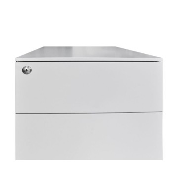 Cassettiera ufficio in ferro con ruote 3 cassetti colore grigio chiaro ESMC03