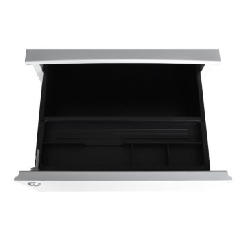 Cassettiera ufficio in ferro con ruote 3 cassetti colore grigio chiaro ESMC03