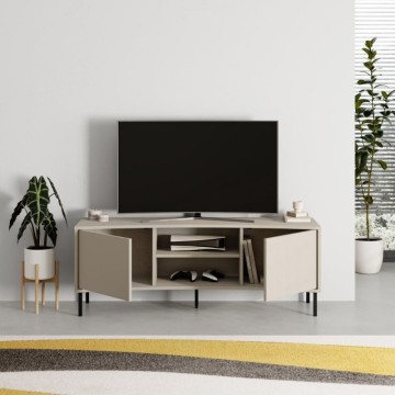 Mobile porta Tv con frontale curvo 2 ante e vani a giorno in finitura cashmere 150x40x55H Frem