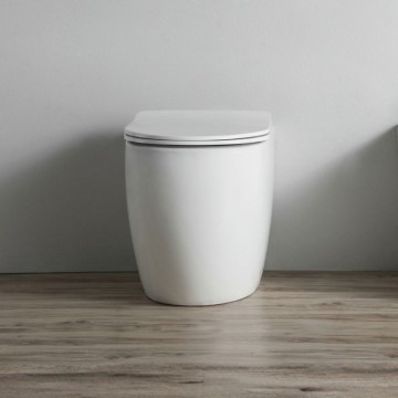 WC filo muro a pavimento in ceramica colore bianco lucido FT53A
